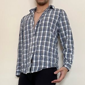 Haggar Plaid Dress Shirt